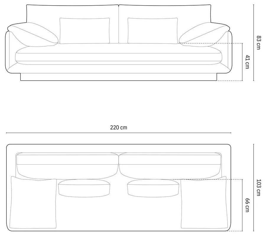 Canapea albastru-închis 220 cm Torino – Micadoni Home