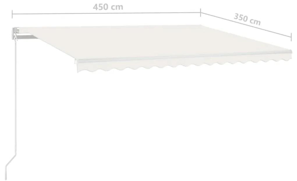 Copertina retractabila manual, crem, 450x350 cm Crem, 450 x 350 cm