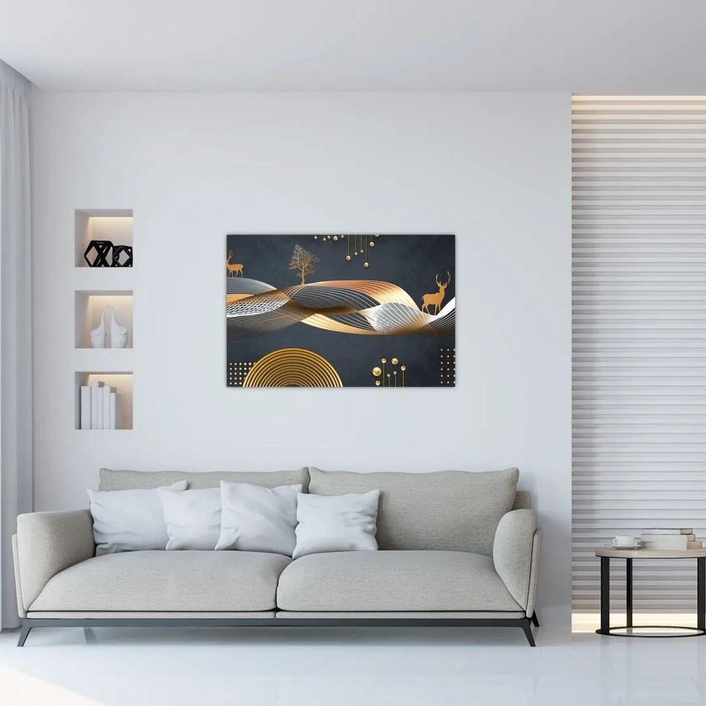 Tablou - Cerb, grafică (90x60 cm)