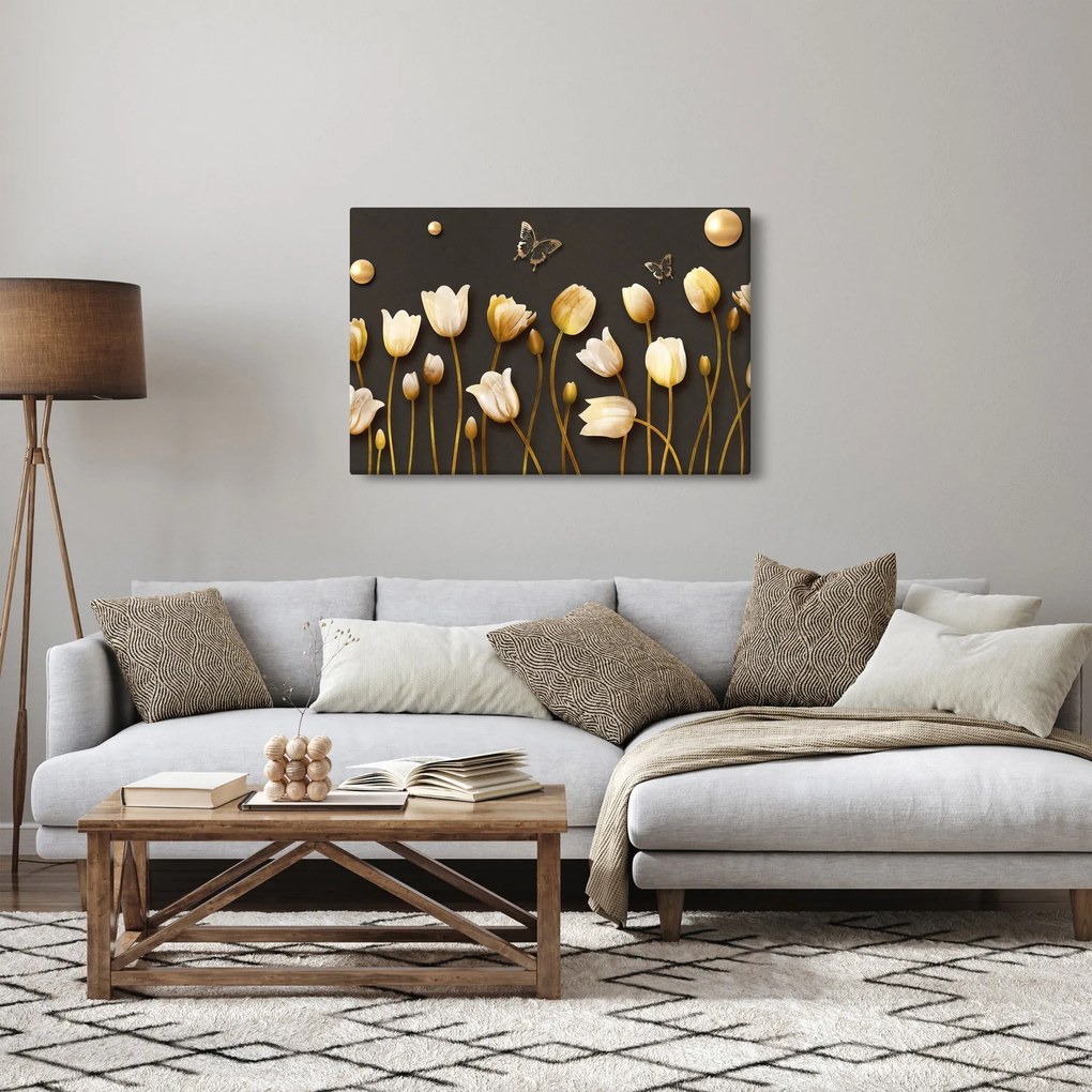 Tablou - Lalele - abstract (90x60 cm)