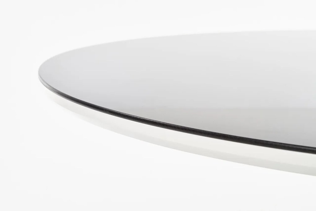 Masa rotunda MDF + sticla + metal Avelar - d 120 x h 76 cm