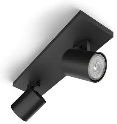 Spot RUNNER 2xGU10/20W/230V negru Philips