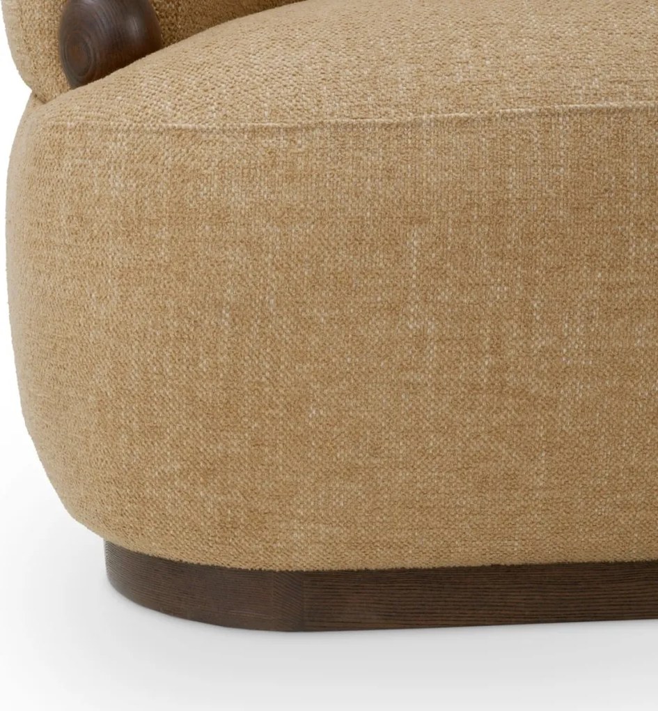 Fotoliu design LUX, Lemn, Tesatura Renato honey, Grimaud