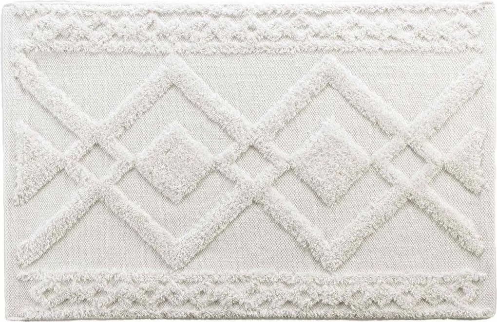 Covor de baie GLADIS, 100% bumbac, ecru, 50 x 80 cm
