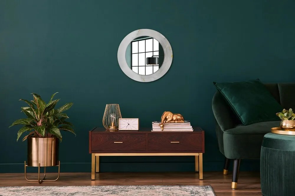 Decor oglinda rotunda Marmură strălucitoare fi 50 cm