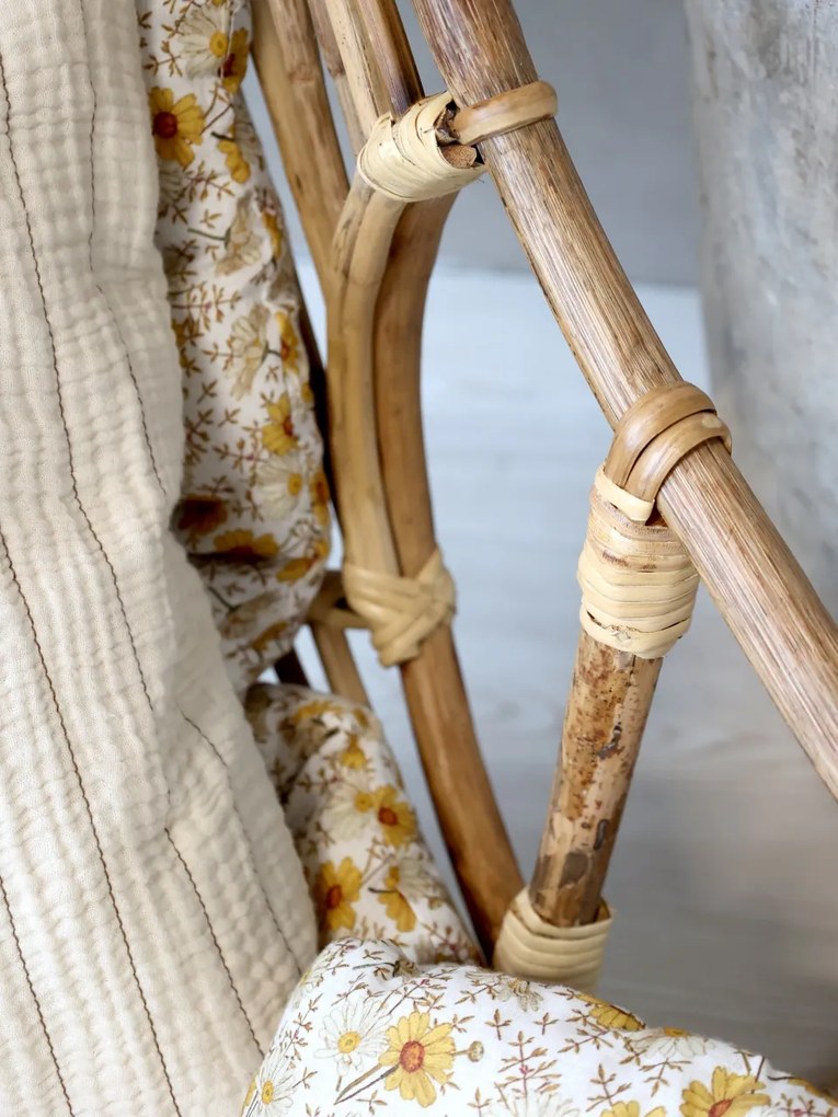 Leagan suspendat din rattan, H117/L72/W72 cm