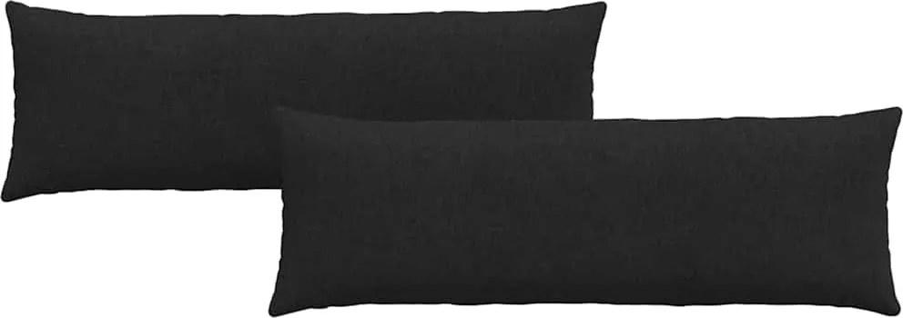vidaXL Perne pentru canapea 2 pcs Negru 120 x 40 cm țesătură