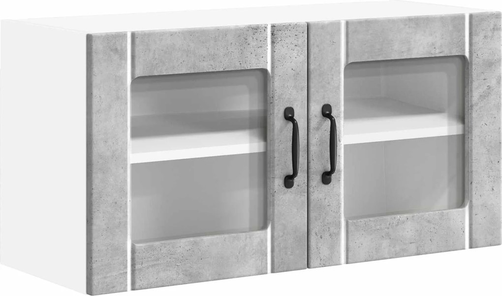 vidaXL Dulap de bucătărie Gri din beton 80 x 31 x 40 cm Lemn compozit