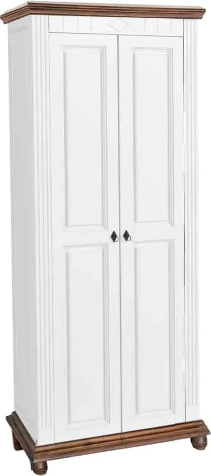 Dulap lemn masiv alb Hol Sonya -Maro, 71 × 41 × 193 cm