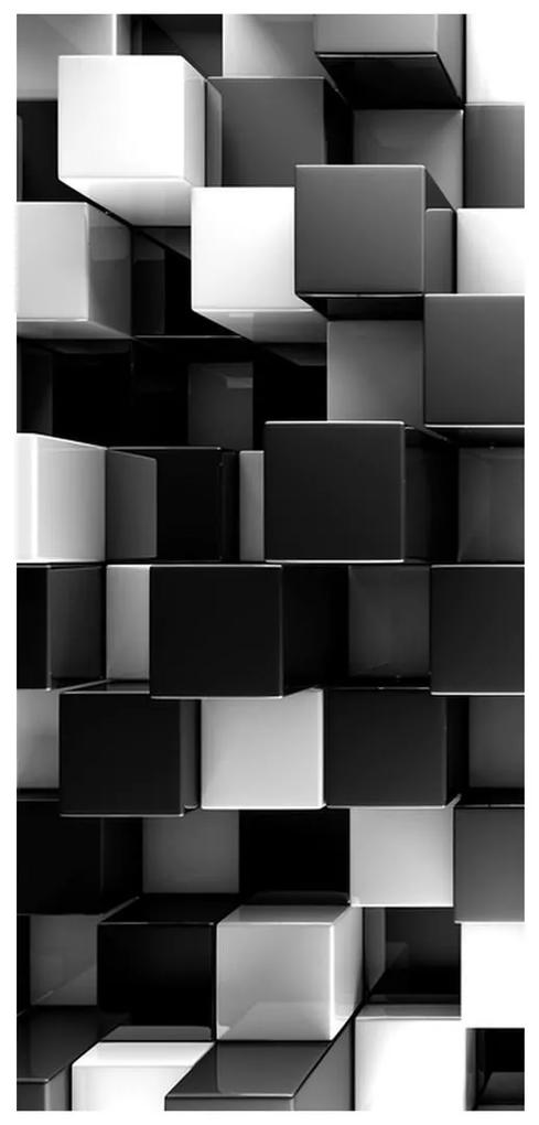 Fototapeta pentru ușă - zaruri albe și negre (95x205cm)