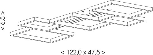 Brilagi - Plafonieră LED SHIFT/42W/230V 4000K 47,5x122 cm neagră