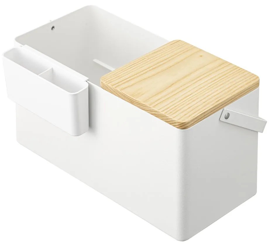 Organizator de baie alb pentru cosmetice din metal - YAMAZAKI