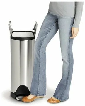 Simplehuman Coș de gunoi cu pedală pentru deșeuri selectate 45 l, inox, 45 l