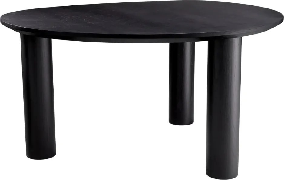 Masa dining moderna design LUX Lombardo negru 149x128cm