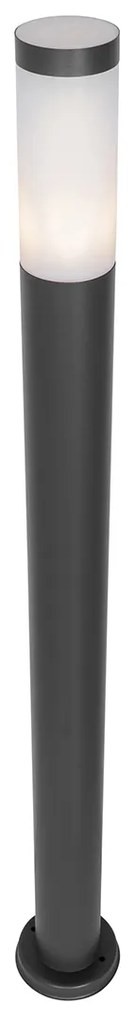 Lampă modernă de stâlp pentru exterior gri închis cu opal 110 cm IP44 - Rox