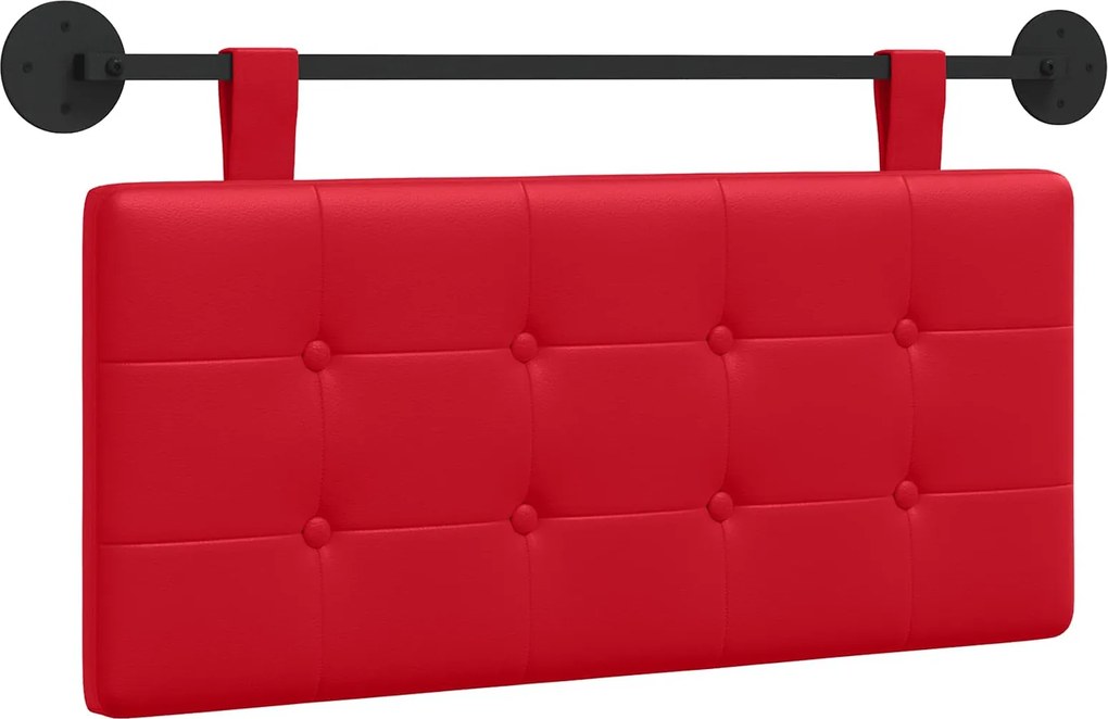 vidaXL Cap de pat suspendat Roșu 100 x 55 x 5 cm Piele artificială