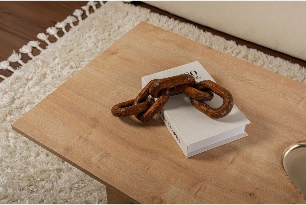 Măsuță de cafea în culoare naturală cu aspect de lemn de stejar 60x119 cm Sabin – Kalune Design