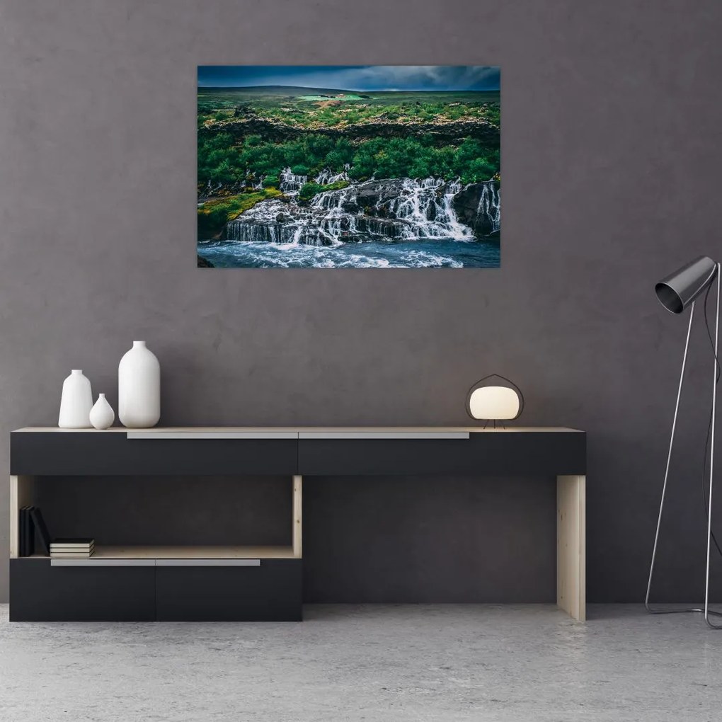 Tablou cu cascade în natură (90x60 cm)