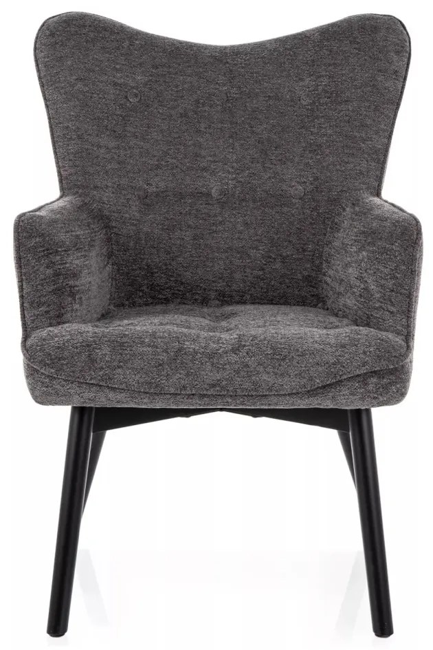 Fotoliu Carmen gri/negru mat Raven15