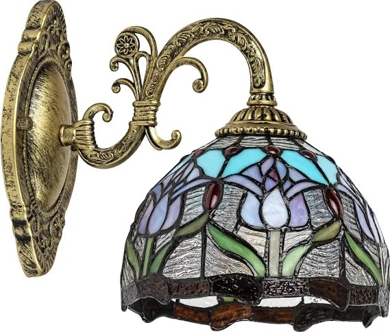 Brilagi - Aplică de perete Tiffany LORAS din vitralii 1xE27/40W/230V