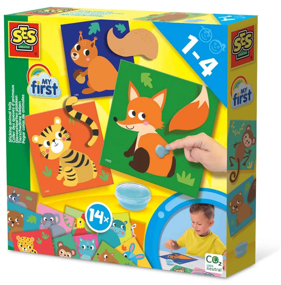 My first - Set creativ de lipit cozi la animale