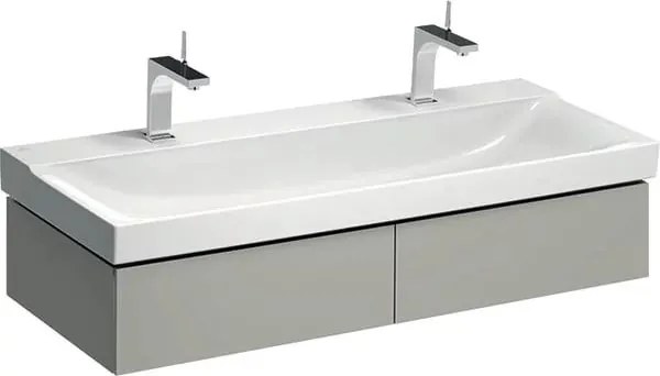 Dulap baza pentru lavoar suspendat Geberit Xeno2 greige 2 sertare 118 cm