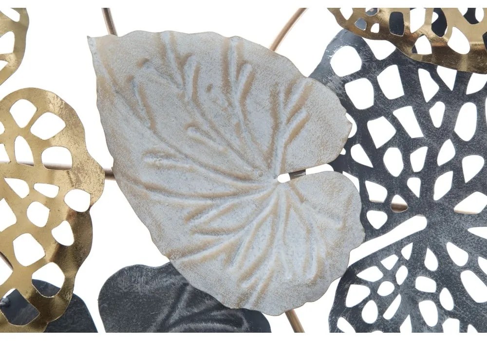 Decorațiune suspendată metalică Mauro Ferretti Ory -C-, 110 x 66 cm, motive frunze