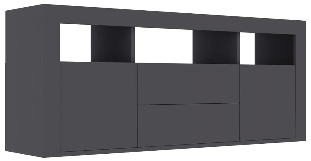 801816 vidaXL Dulap TV, gri, 120x30x50 cm, lemn prelucrat