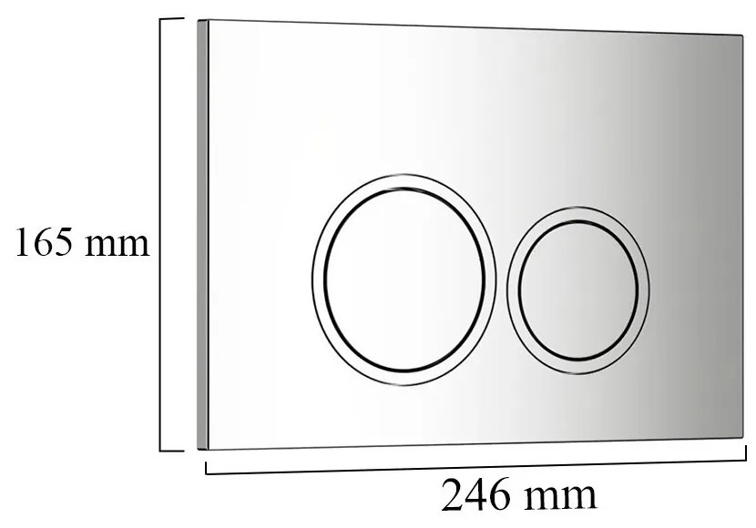 Set rezervor WC montat pe perete Roya Tinos BLM 82CHR