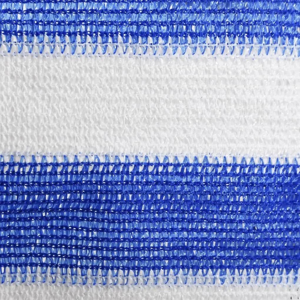 Paravan de balcon, albastru si alb, 120x600 cm, HDPE Albastru si alb, 120 x 600 cm