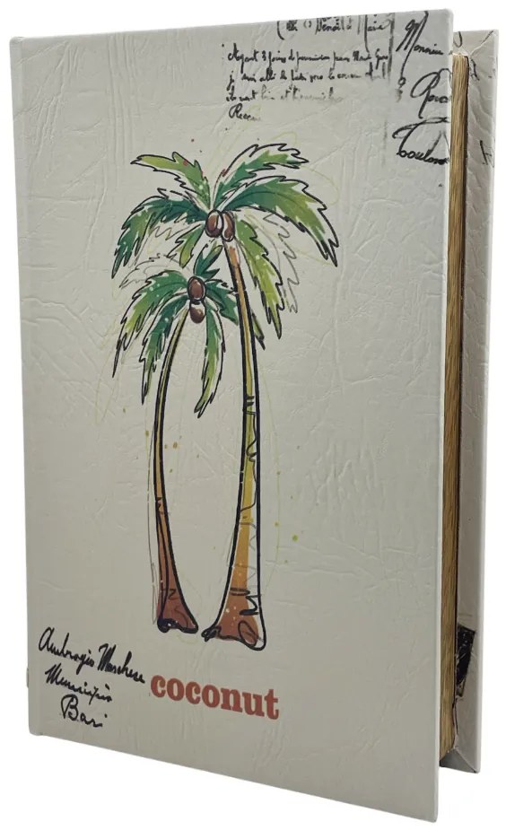 Cutie tip carte COCONUT, 12.5x3x21cm, Lemn