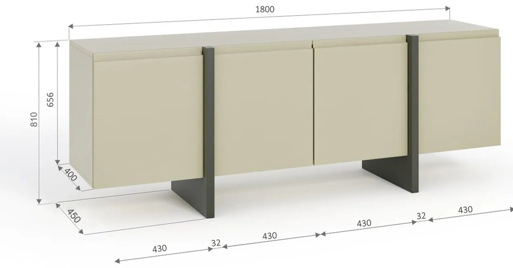 Dulap Quentin (cashmir + grafit). 1085834