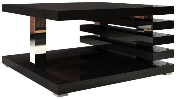 Măsuță de cafea KYOTO 31x60 cm negru lucios