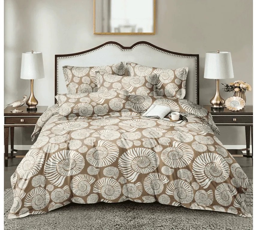 Lenjerie de pat din microfibra SNAIL SHELL maro Dimensiune lenjerie de pat: 70 x 90 cm | 140 x 200 cm