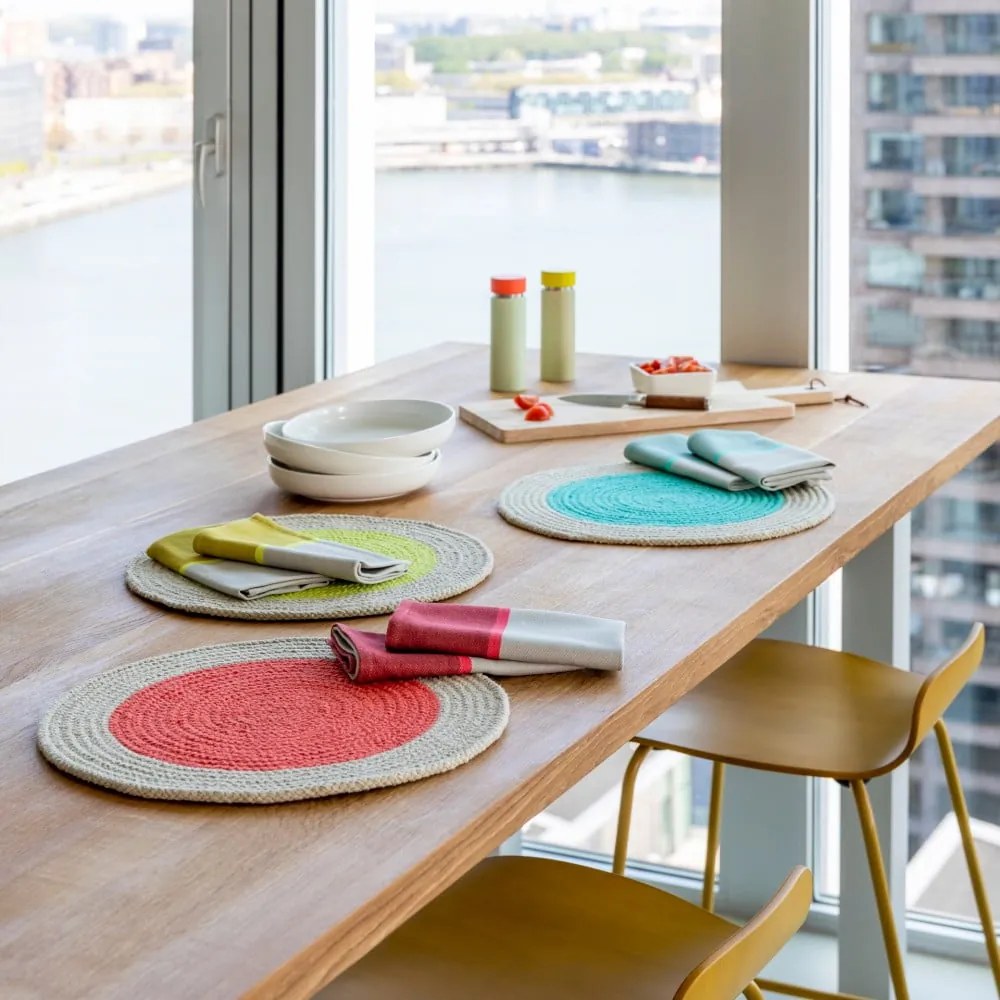 Suporturi pentru farfurii 2 din material textil ø 38 cm 2 buc. Lime - Remember