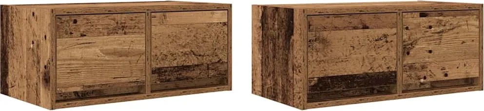 vidaXL Dulapuri TV 2 buc Lemn vechi 60x31x25,5 cm Lemn prelucrat