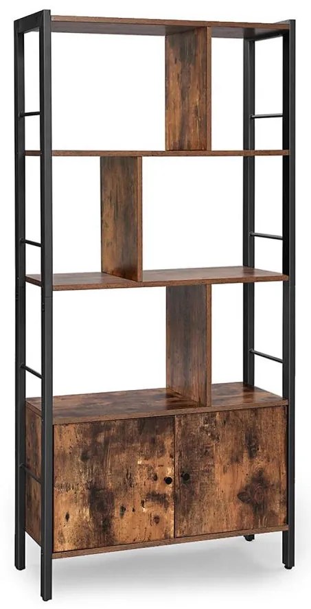 Bibliotecă NAVARO, maro/negru