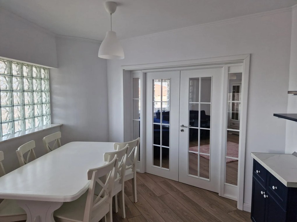 Usa de interior dubla cu pui   luminator lateral - VINTAGE 5.4 Clara, 260-350 mm, Stejar, Folie Decor