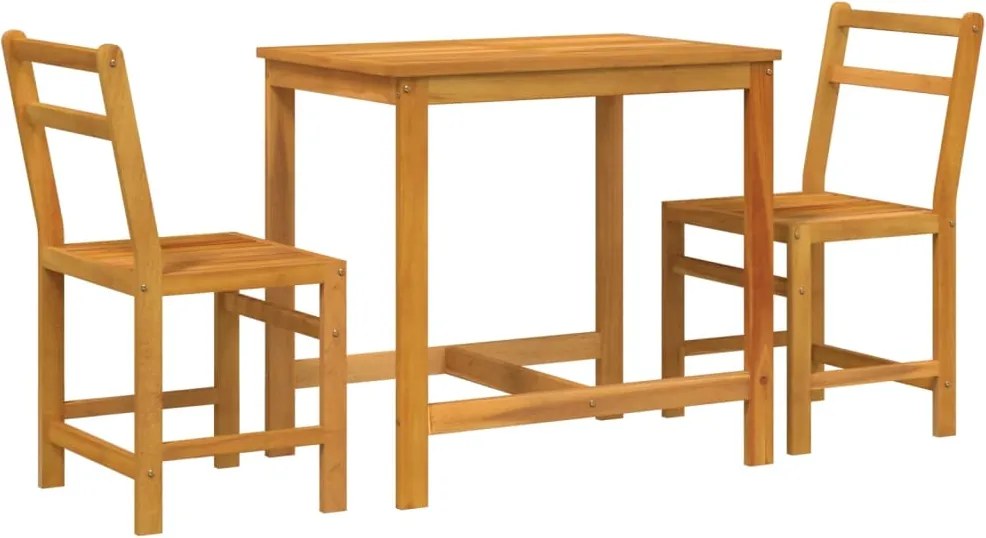 vidaXL Set mobilier de balcon, 3 piese, lemn masiv de acacia