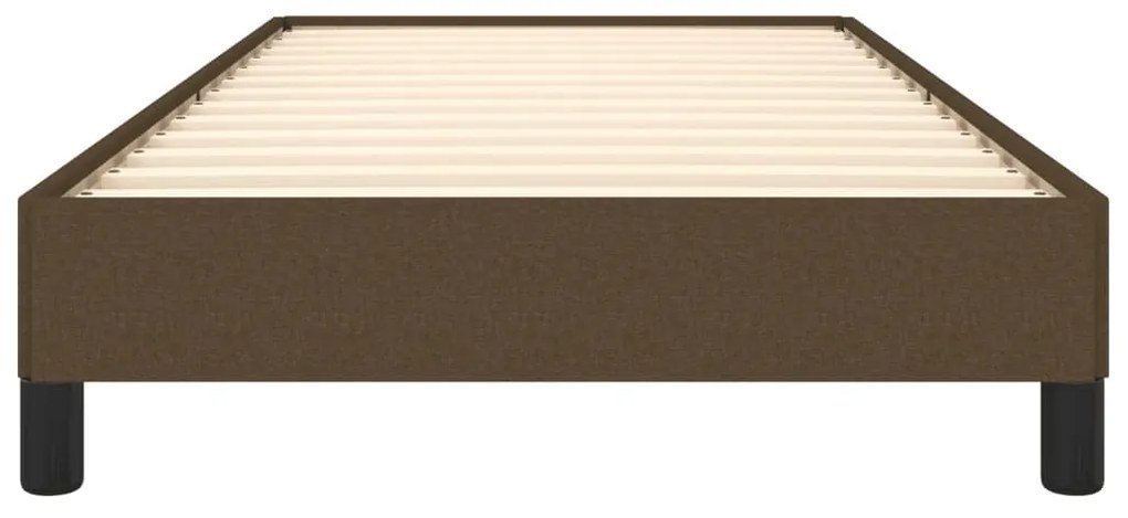Cadru de pat, maro inchis, 100 x 200 cm, material textil Maro inchis, 25 cm, 100 x 200 cm