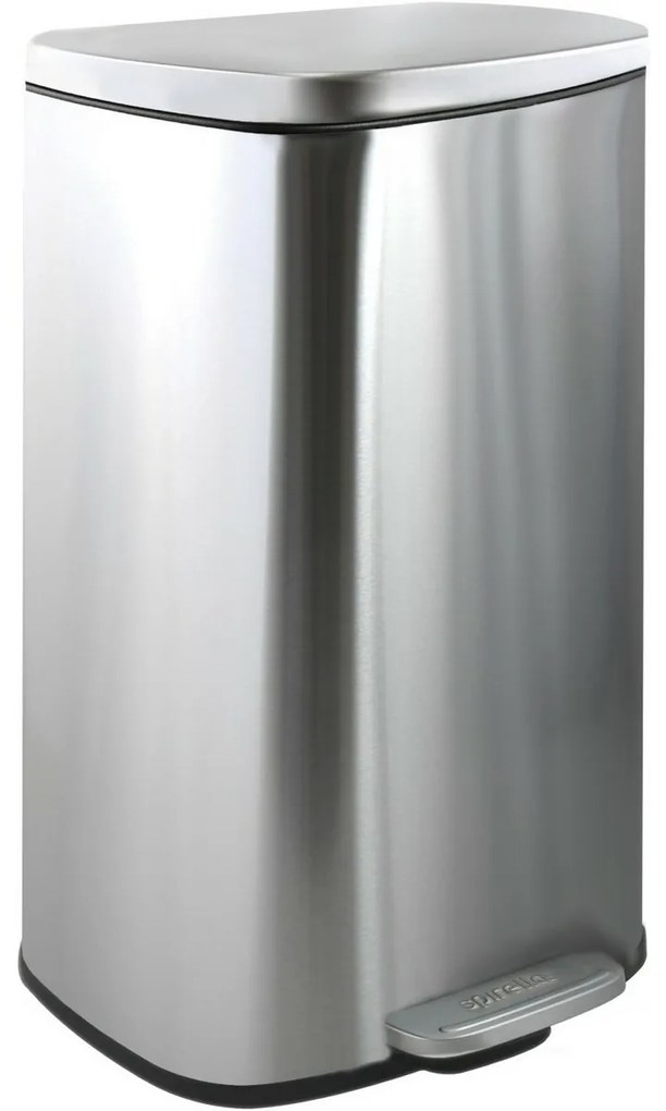 Coș de gunoi cu pedală soft-close Spirella Akira 50 l, oțel inoxidabil periat, 50 l