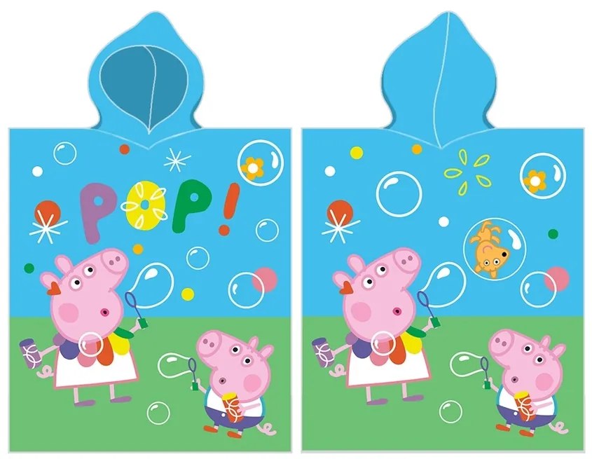 Prosop poncho Peppa Pig Distracție,55 x 110 cm