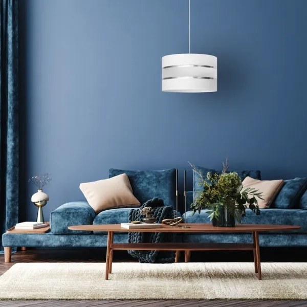 Lustră pe cablu HELEN 1xE27/15W/230V d. 35 cm albă