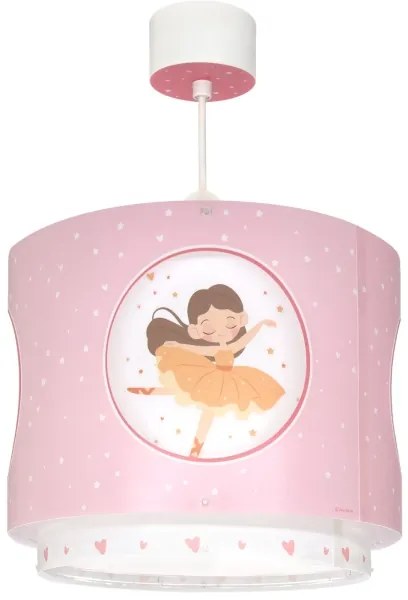 Dalber 60912 - Lustră pentru copii PRINCESS DANCE, 1xE27/15W/230V, roz