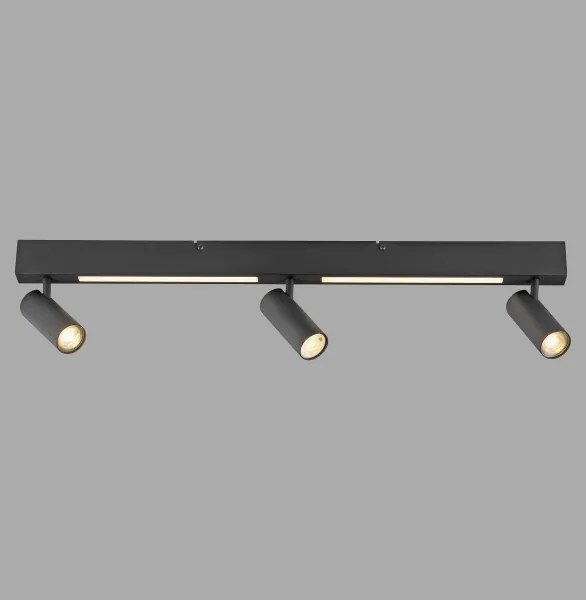 Schöner Wohnen 11794-18 - Spot LED DANTE 3xGU10/10W+LED/14,4W negru