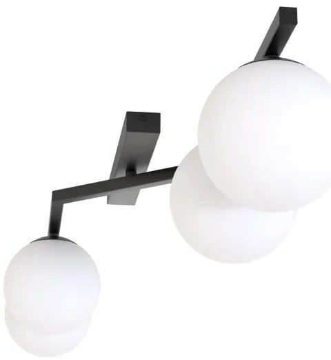 Plafonieră NATON 4xE14/10W/230V negru/alb