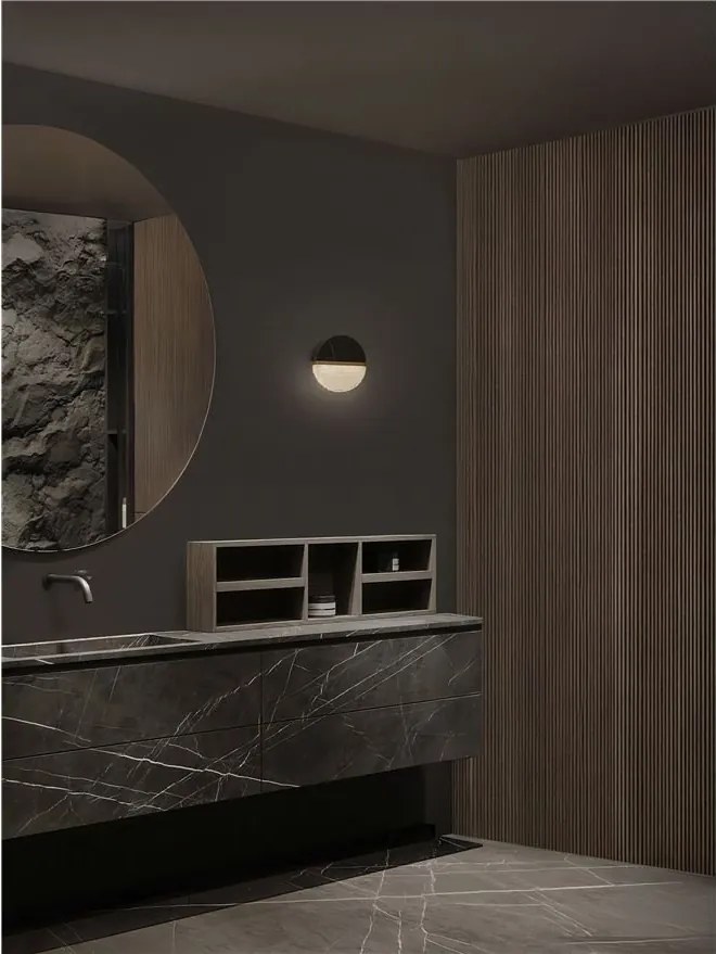 Aplica LED decorativa pentru baie IP44 LED 3000K DORIN negru