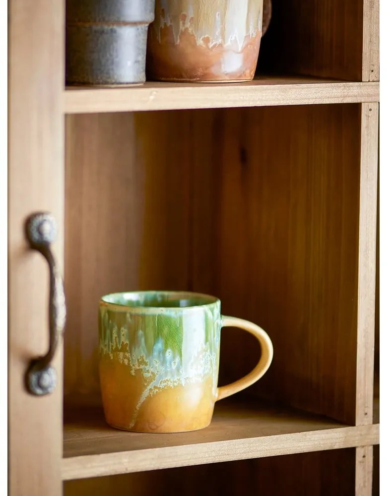 Ceașcă galbenă/verde-deschis din gresie 400 ml Milani – Bloomingville