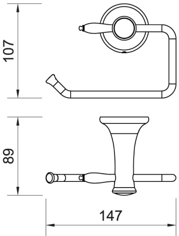 Suport hartie igienica FDesign Lacrima, bronz - FDSFD6-LRA-09-66