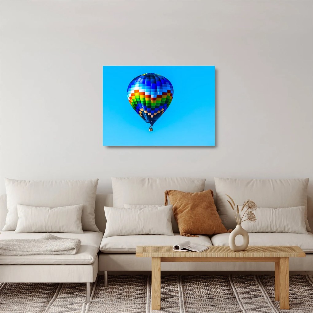 Tablou pe sticlă - Balon cu aer cald (70x50 cm)